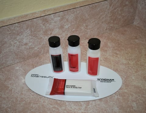 Free toiletries, hair dryer, towels