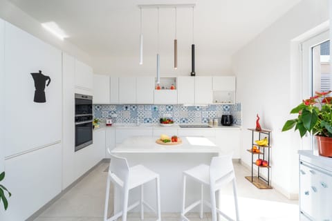 Villa, Sea View | Private kitchen | Full-size fridge, microwave, oven, stovetop