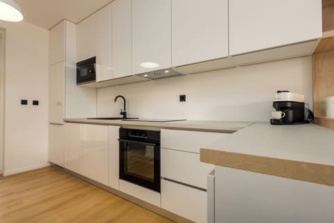 Basic House, Partial Sea View | Private kitchen | Full-size fridge, microwave, oven, stovetop