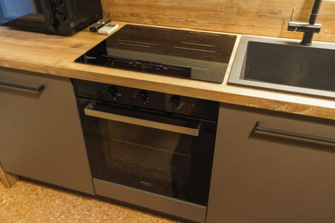 Apartment, 1 Bedroom | Private kitchen | Stovetop, cookware/dishes/utensils