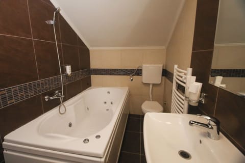 Luxury Studio | Bathroom | Towels, soap, shampoo, toilet paper