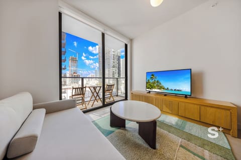 Condo, Balcony, City View | Living area | TV