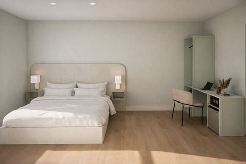 Double Room, 1 King Bed | In-room safe, desk, laptop workspace, soundproofing