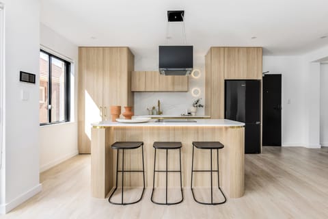 Three Bedrooms Premium Apartment | Private kitchen | Fridge, microwave, dishwasher, espresso maker