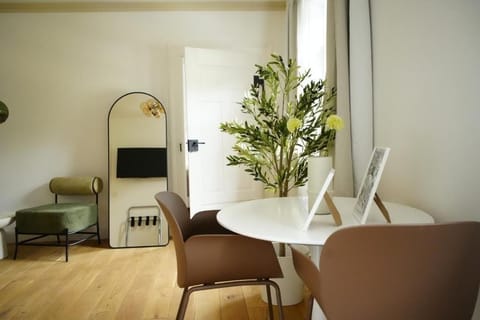 Classic Apartment, 1 King Bed, Kitchen, Mountain View | Dining