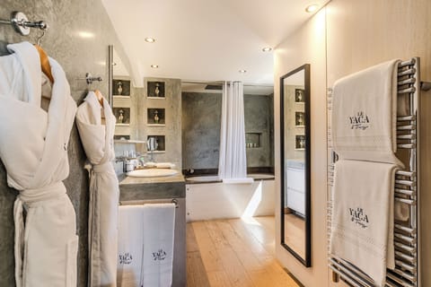 La Villa du Prince de Lignac | Bathroom | Designer toiletries, hair dryer, bathrobes, slippers
