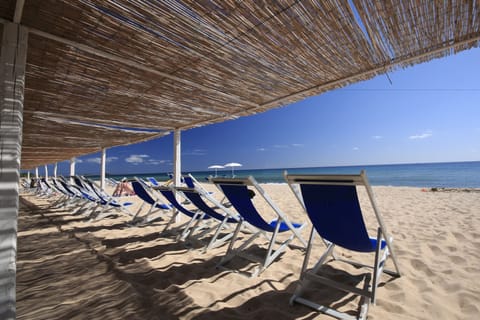 Private beach, sun loungers, beach umbrellas
