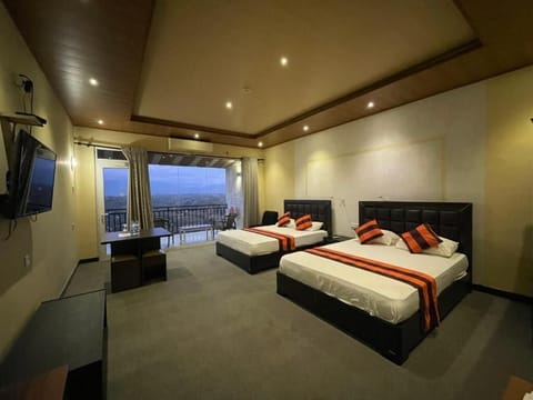 Family Quadruple Room, Balcony, Mountain View | Desk, laptop workspace, free WiFi
