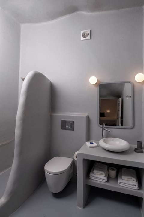 Shower, hair dryer, bathrobes, slippers