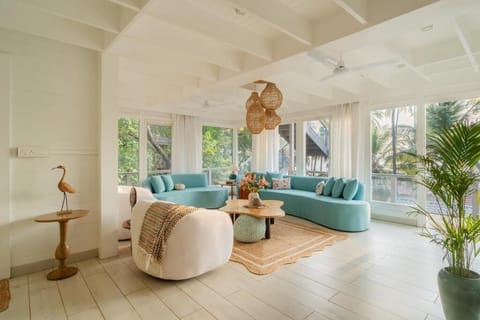 Deluxe Villa, Balcony, Courtyard View | Living area | Flat-screen TV