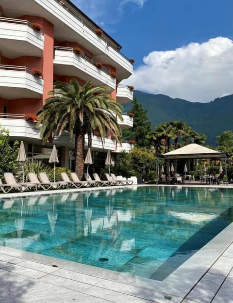 Seasonal outdoor pool, pool umbrellas, sun loungers