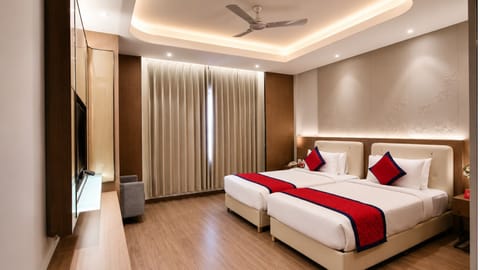 Deluxe Twin Room | Premium bedding, minibar, in-room safe, desk