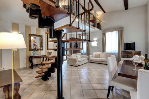 Duplex | Living area | 30-inch flat-screen TV with satellite channels, TV