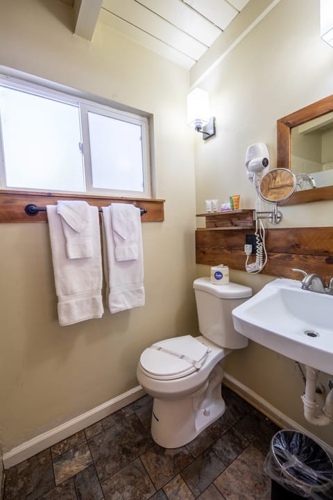 Free toiletries, hair dryer, towels, soap