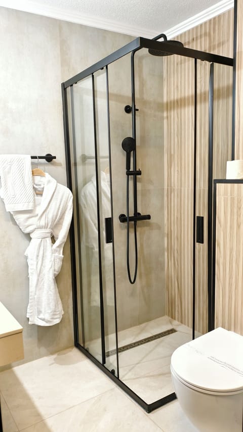 Free toiletries, hair dryer, bathrobes, slippers