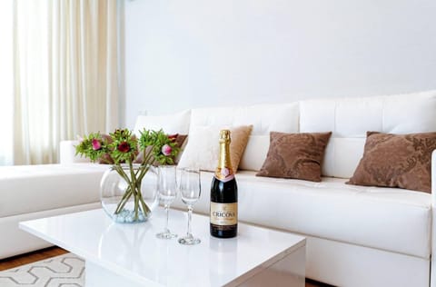 Apartment, 1 Bedroom, Accessible, Balcony | Living room