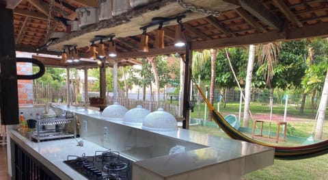 Casa de Praia Na Ilha de Marajó - Joanes/PA | Private kitchen | Fridge, microwave, cookware/dishes/utensils, freezer