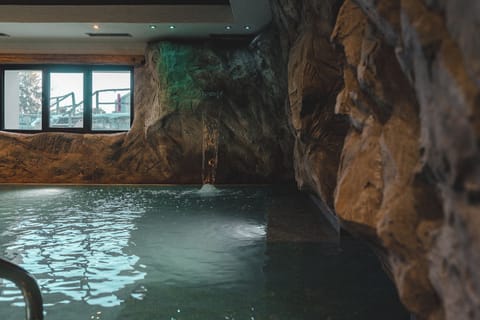 Indoor pool, open 10:00 AM to 7:30 PM, sun loungers