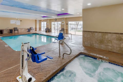 Indoor pool, open 6 AM to 10 PM, sun loungers