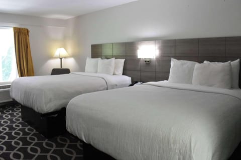 Room, 2 Queen Beds, Non Smoking | Desk, iron/ironing board, free WiFi, bed sheets