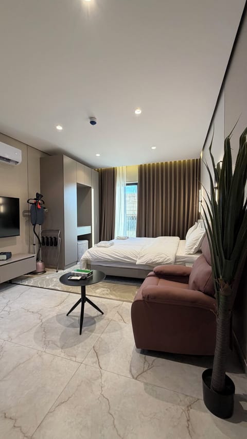 Apartment, 1 Bedroom, Accessible, Smoking | Living room