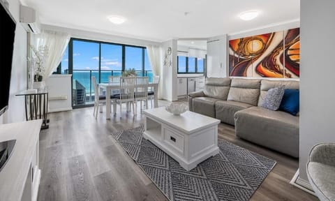 Luxury Apartment, Balcony, Ocean View | Living area | Flat-screen TV