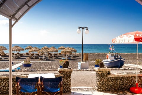 On the beach, beach bar