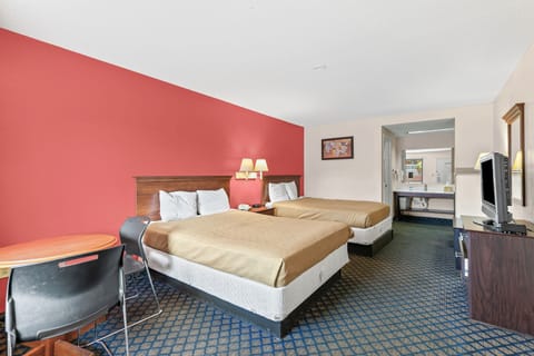 Room, 2 Queen Beds, Smoking | Desk, free WiFi, bed sheets, alarm clocks