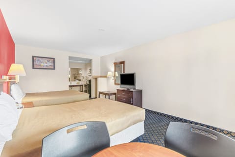 Room, 2 Queen Beds, Smoking | Desk, free WiFi, bed sheets, alarm clocks