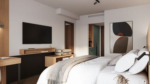 Family Quadruple Room | Minibar, in-room safe, desk, soundproofing
