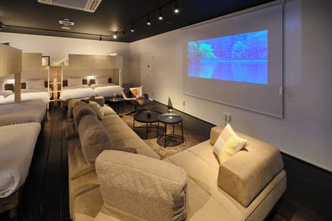 65-inch flat-screen TV with digital channels, Netflix, Hulu