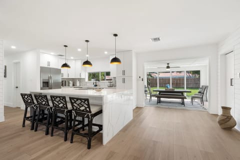 Family House, Patio, Pool View | Private kitchen | Toaster, highchair