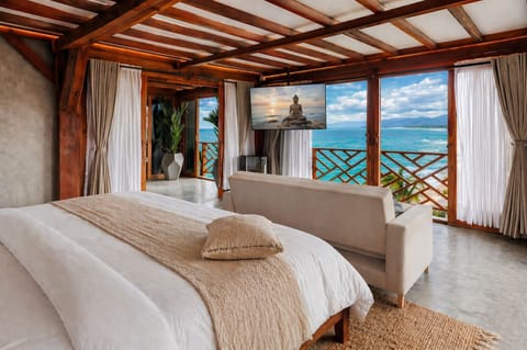 Superior Suite, Balcony, Partial Sea View | In-room safe, desk, laptop workspace, blackout drapes