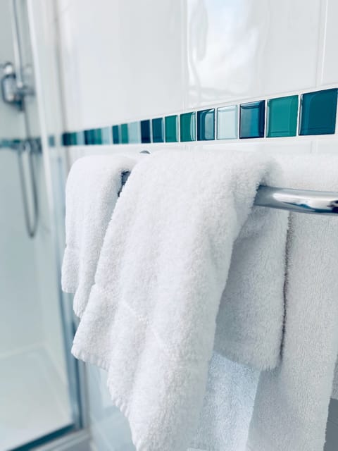 Free toiletries, hair dryer, towels, soap