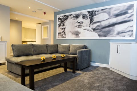 40-inch flat-screen TV with digital channels, TV, Netflix