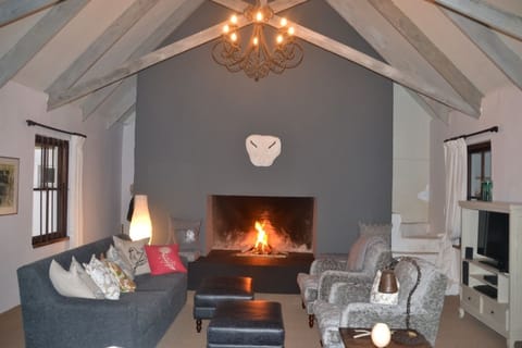 Flat-screen TV, fireplace, DVD player