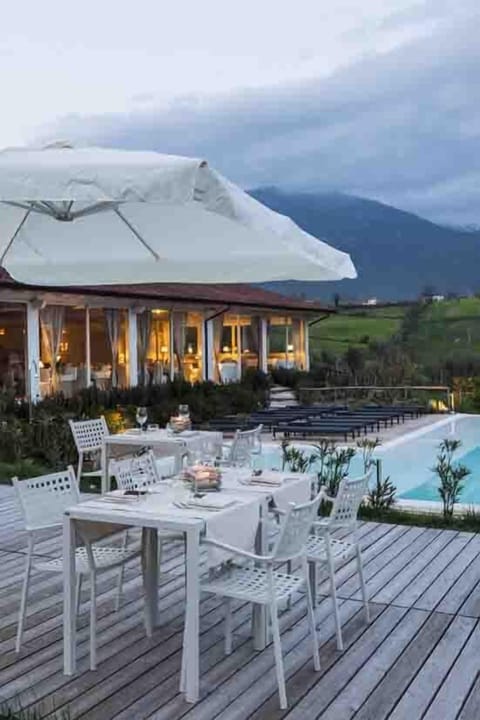 Outdoor banquet area