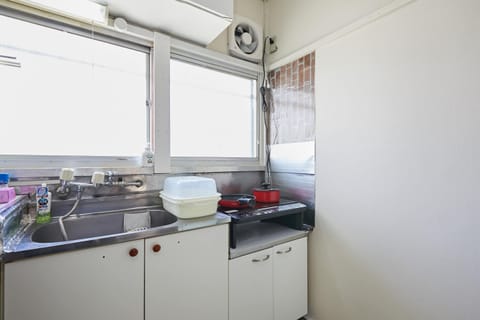 Fridge, microwave, stovetop, rice cooker
