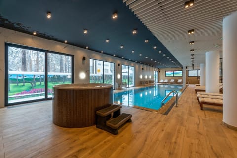 Indoor spa tub