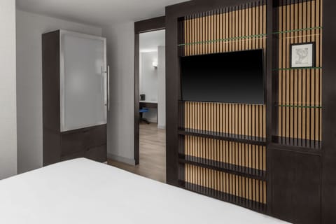 Suite, 1 King Bed (Mobility Accessible, Roll-in Shower) | Premium bedding, down comforters, pillowtop beds, in-room safe