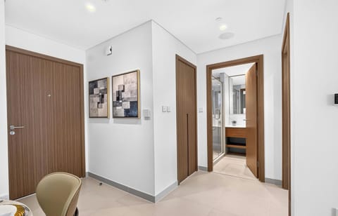 Luxury Apartment, 1 King Bed with Sofa bed, City View | Living area | 65-inch Smart TV with digital channels, Netflix, streaming services