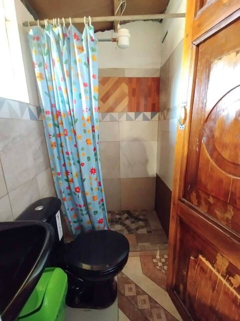 Shower, free toiletries, towels, soap