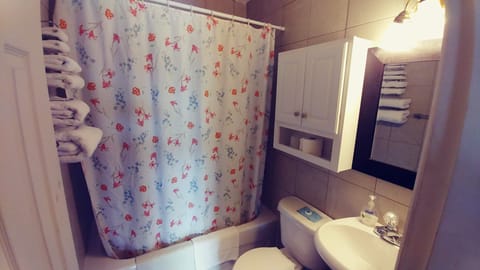 Room, 1 Queen Bed | Bathroom | Shower, towels