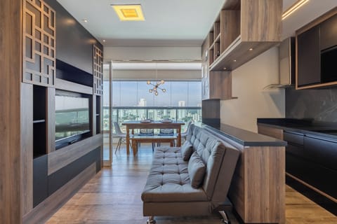 Premium Apartment, 1 Double Bed with Sofa bed, Kitchen, City View | Living area