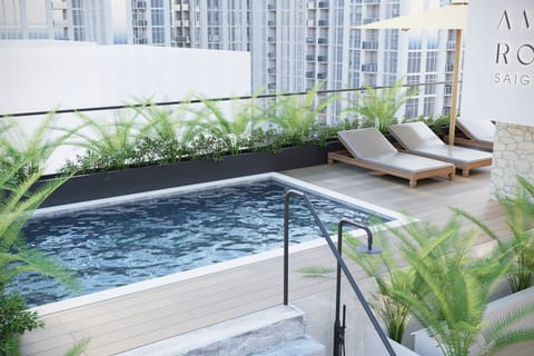 Outdoor pool, open 6:00 AM to 10:00 PM, pool umbrellas, sun loungers