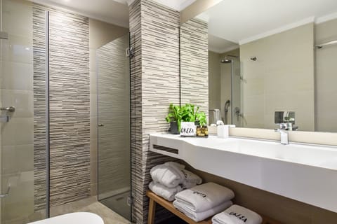 Deluxe Room | Bathroom | Shower, rainfall showerhead, free toiletries, hair dryer