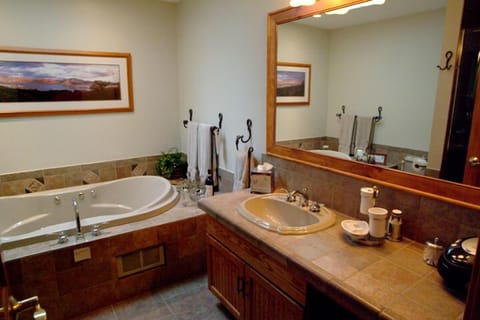 Designer toiletries, hair dryer, bathrobes, slippers