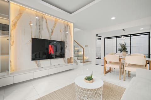 Villa, 3 Bedrooms, City View | Living area | 60-inch Smart TV with cable channels, Netflix, streaming services