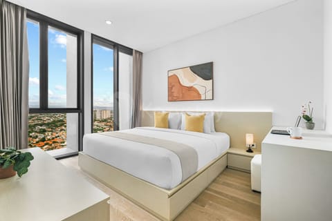Apartment, 2 Bedrooms, City View | Desk, laptop workspace, iron/ironing board, WiFi (free)