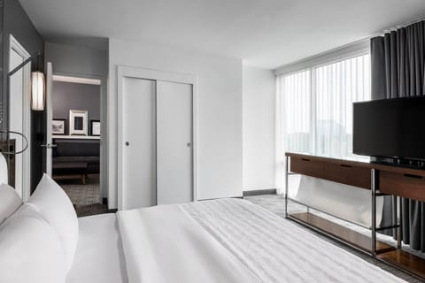 Premium bedding, pillowtop beds, desk, iron/ironing board